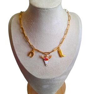 Dainty Bulls Head Necklace